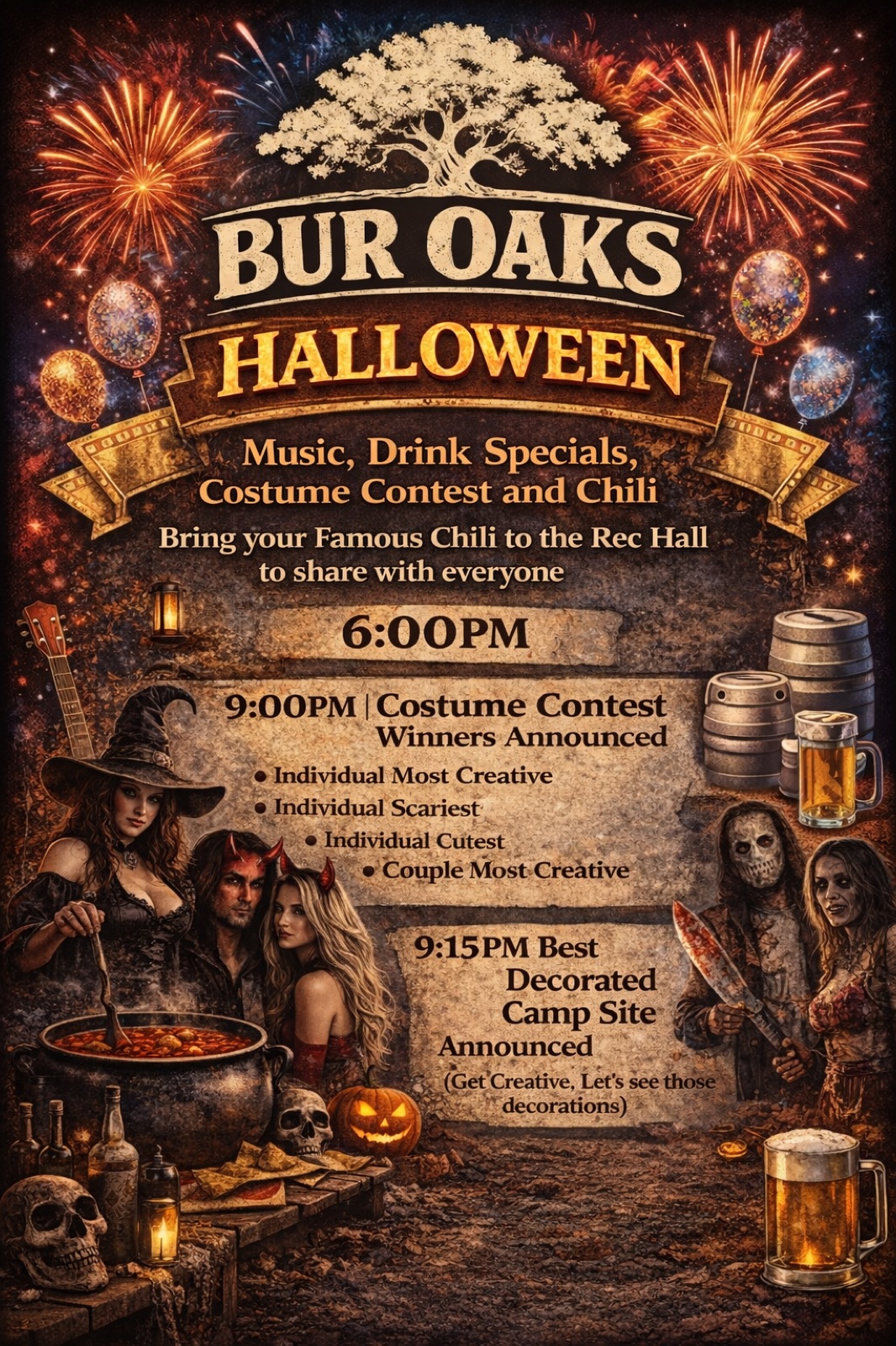 Halloween at Bur Oaks flyer